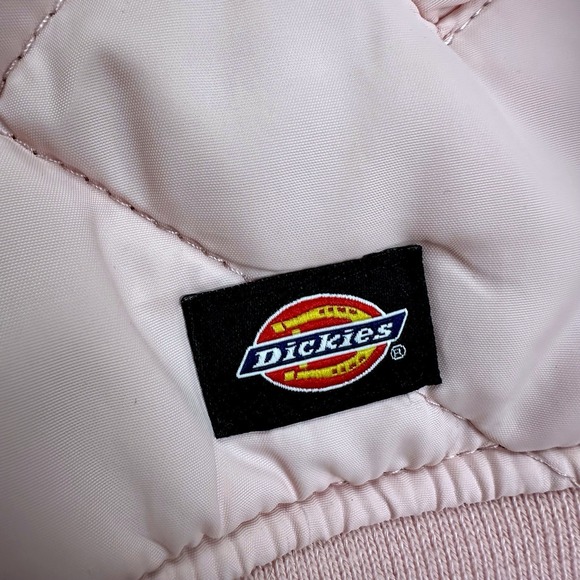 Dickies Women's‎ Quilted Puffer Bomber Jacket Coat Pale Pink Size Medium - Picture 13 of 13
